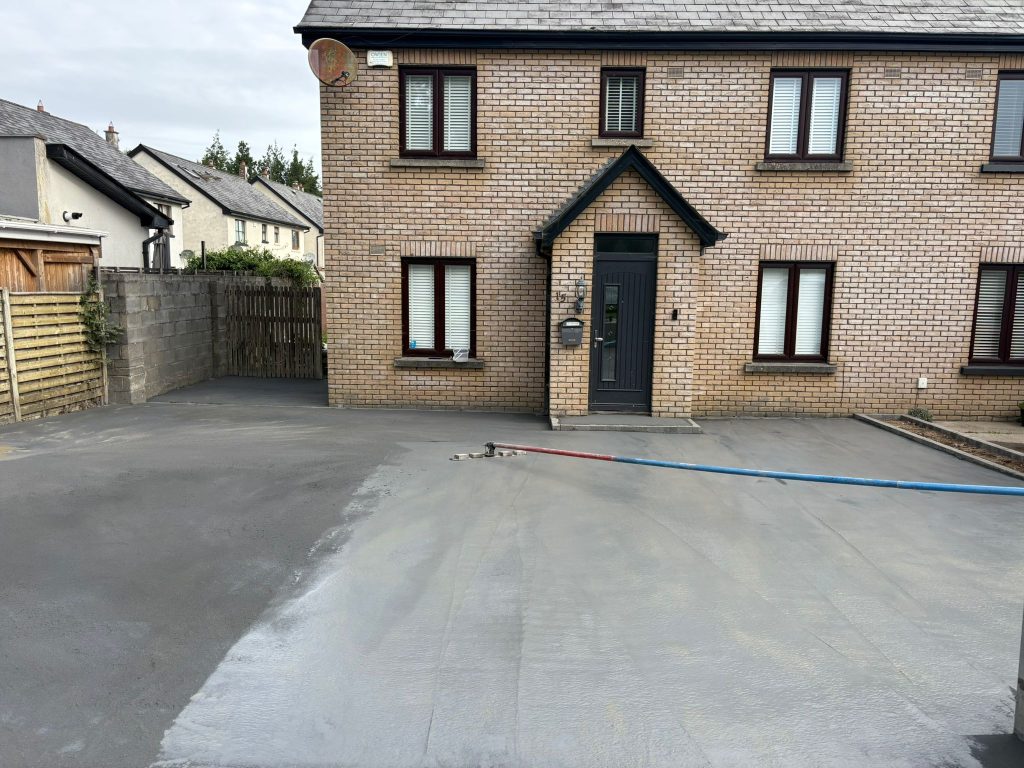 Platinum Grey Ashley Slate Imprint Concrete Driveway in Kilcullen, Co. Kildare (1)