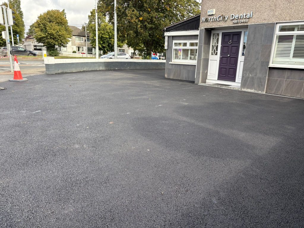 SMA Asphalt Car Park with Drainage for North City Dental in Coolock (8)