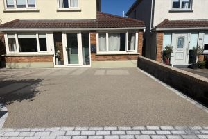 Resin driveway with border in Knocklyon