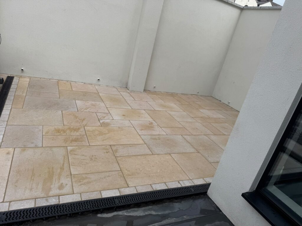 Egyptian Limestone Patio Completed in Rathmines, Dublin (1)