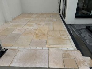 Egyptian Limestone Patio Completed in Rathmines, Dublin