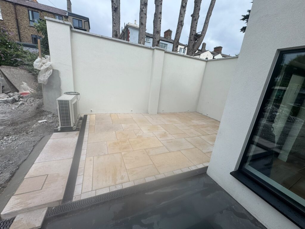 Egyptian Limestone Patio Completed in Rathmines, Dublin (5)