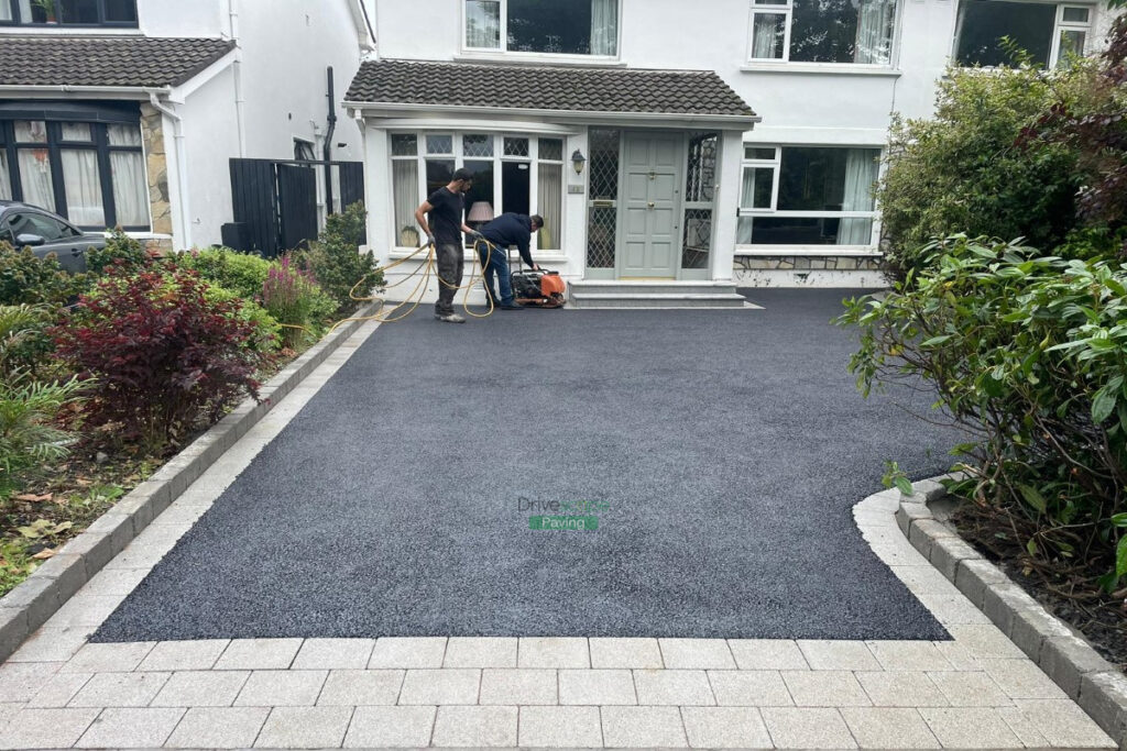 New driveway installation in Portrane