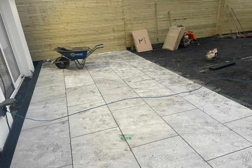 Patio built by Drivescape in Crumlin