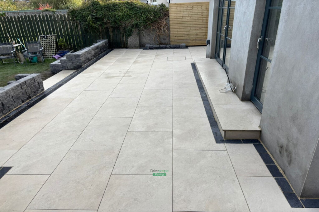 Patio built by Drivescape in Foxrock