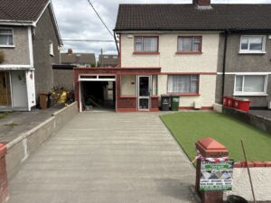 Concrete Driveway with Artificial Lawn in Artane, Co. Dublin