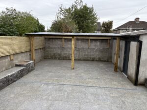 Pergola, Silver Granite Patio and Gravel Driveway in Glasnevin, Co.&hellip;