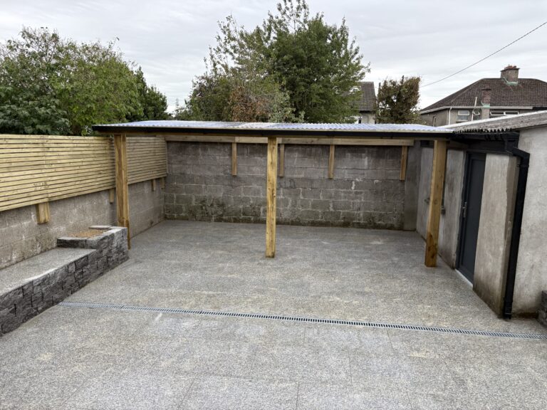 Pergola, Silver Granite Patio and Gravel Driveway in Glasnevin, Co. Dublin